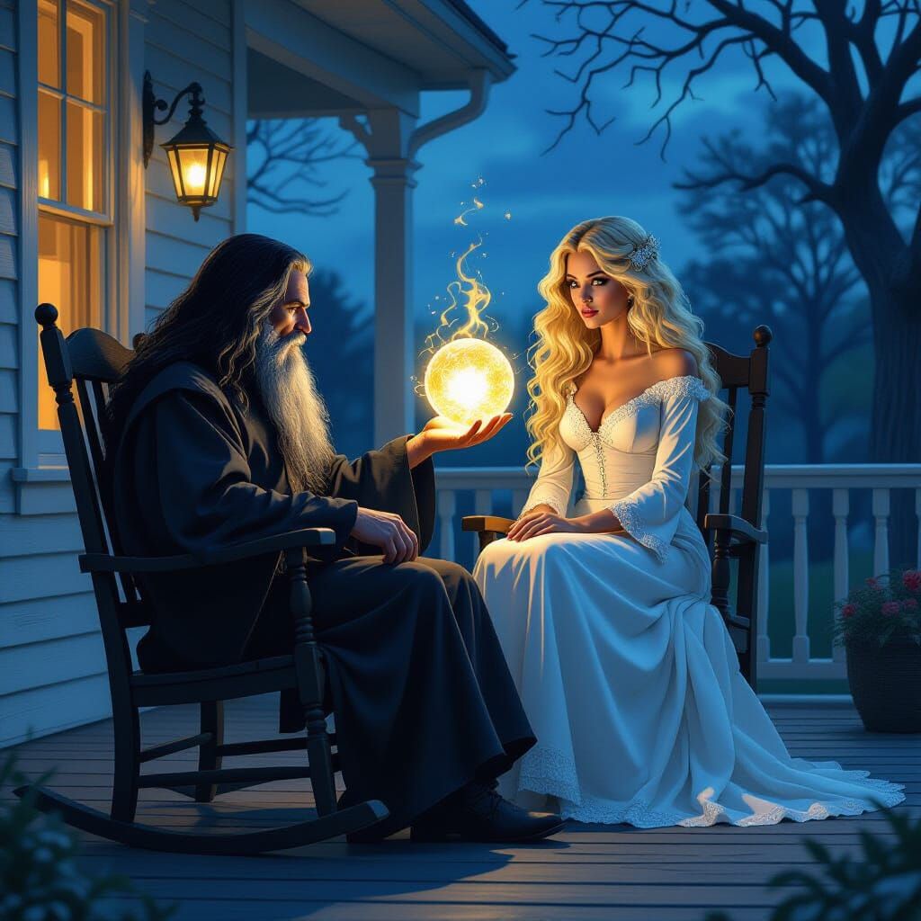 Dark Wizard's Vision: Fantasy Art in Digital Glitch