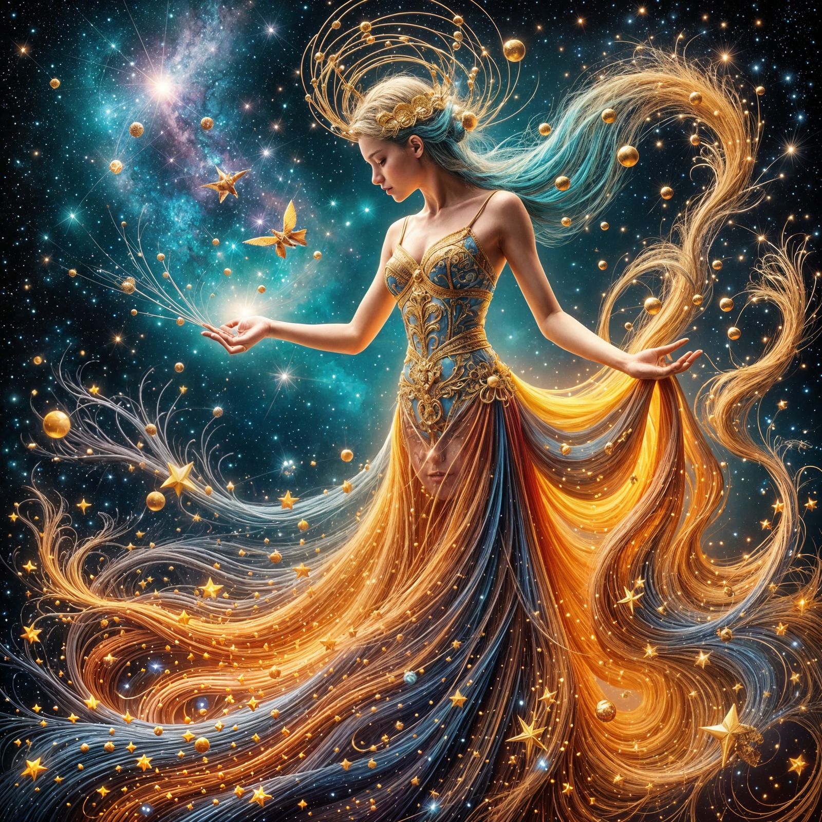 Hyperreal Universe Embodied as Beautiful Woman