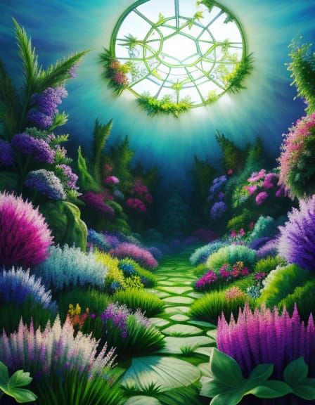 Botanical Dreamscape: A Surreal AI-Generated Vision