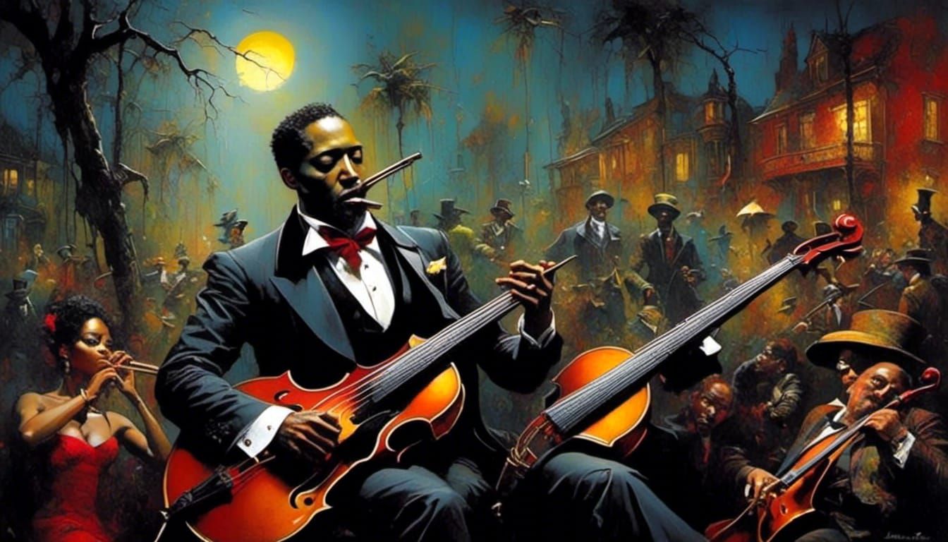 Reggae Rhythms in the Park: Impasto Comic Art