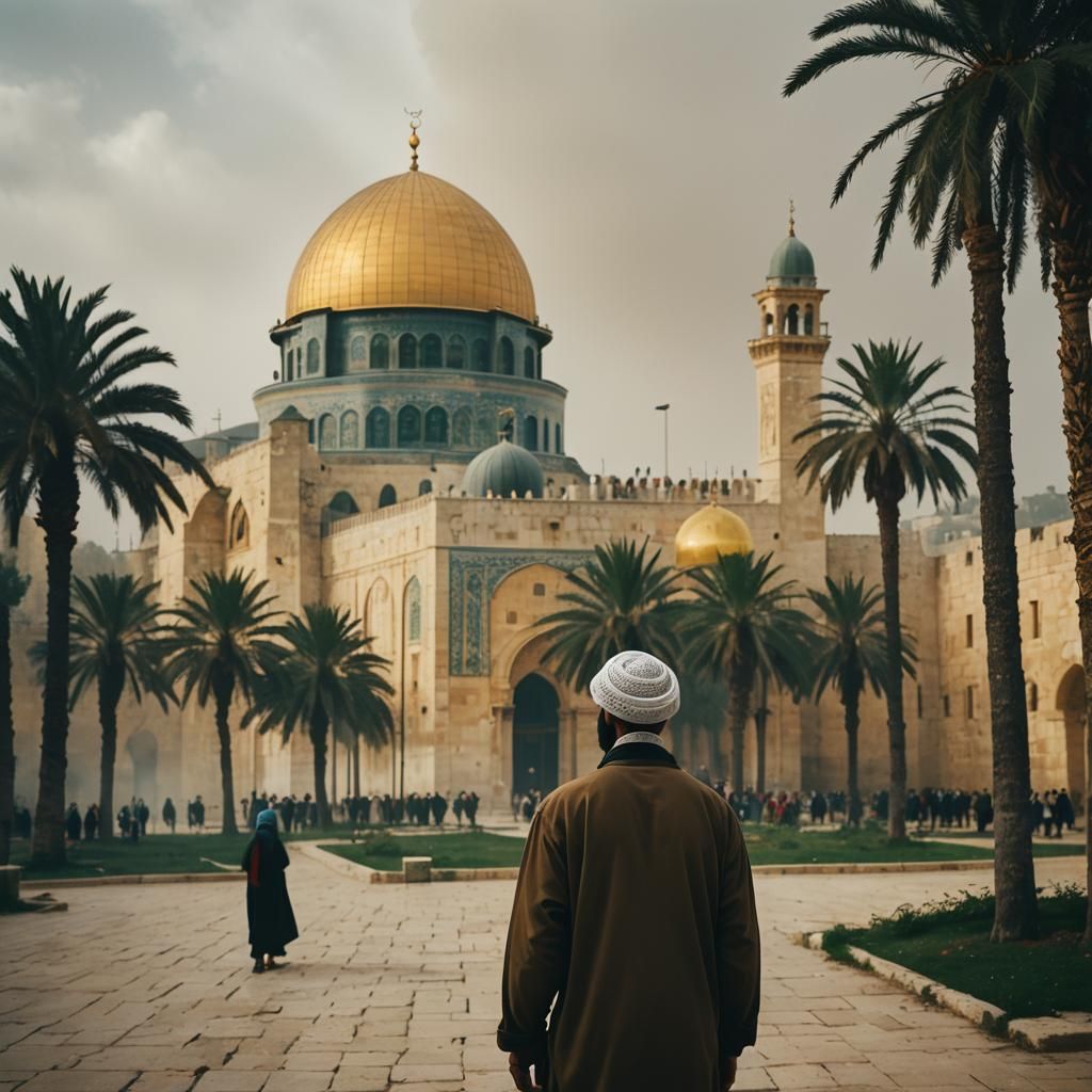 Al Aqsa Mosque: Golden Light on Stone