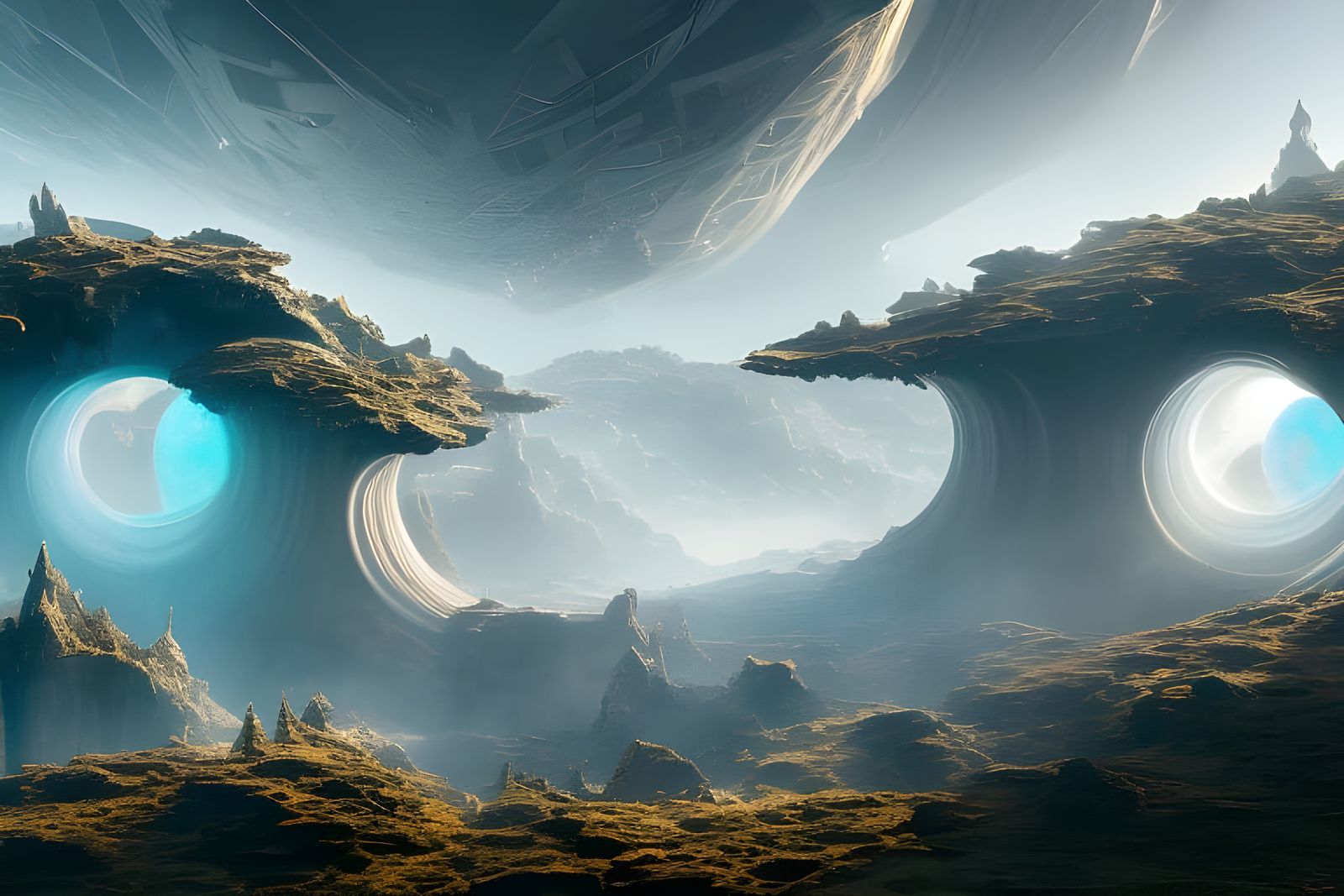 Geometric Abstract: Polychromatic Cycles in Hyperreal Detail