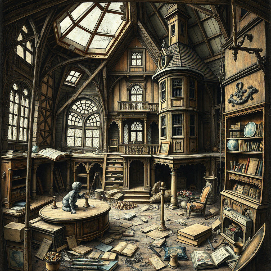 Ruined Mansion Photograph in Curiosity Shop