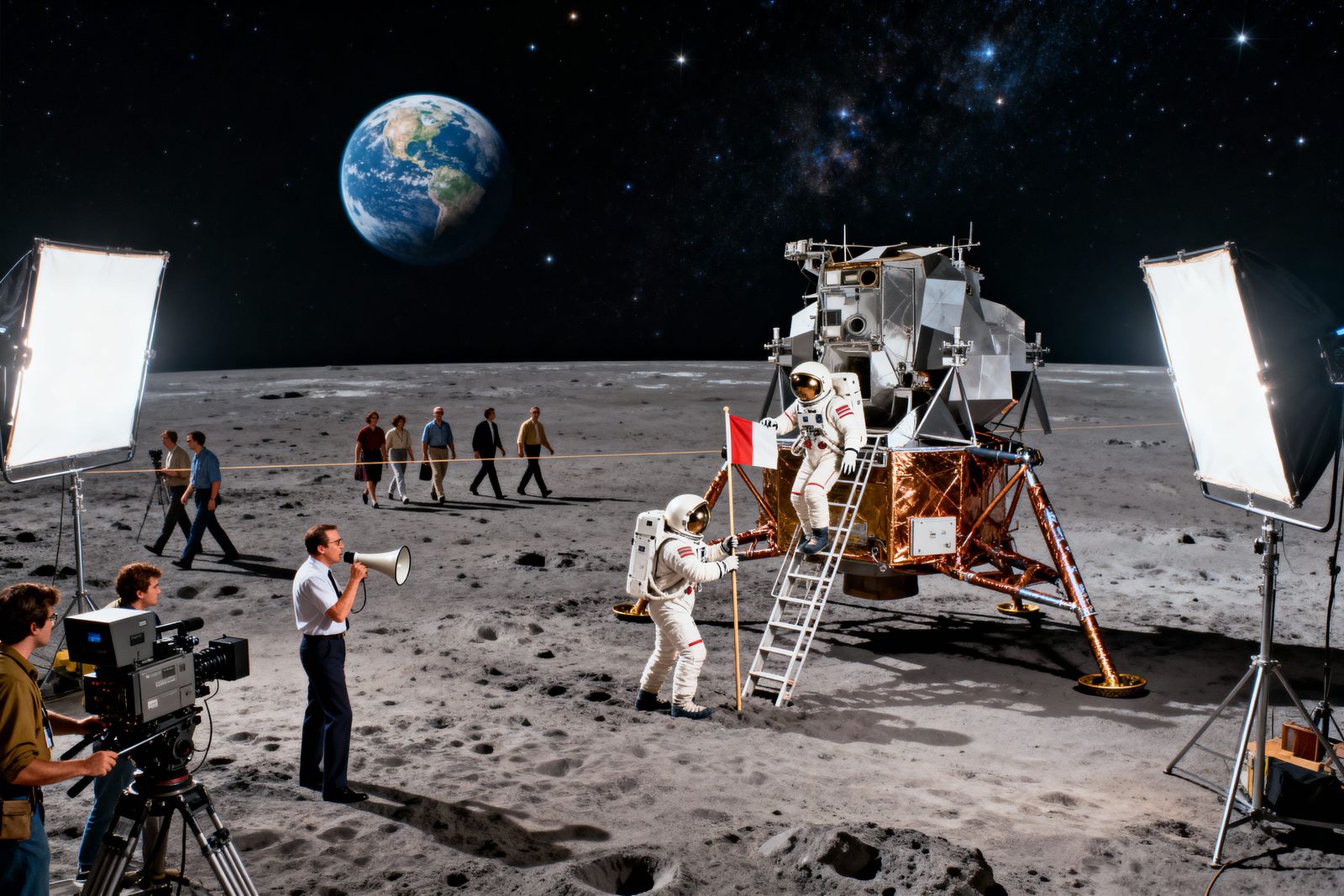 Apollo Moon Landing Faked: Behind the Scenes Film Set