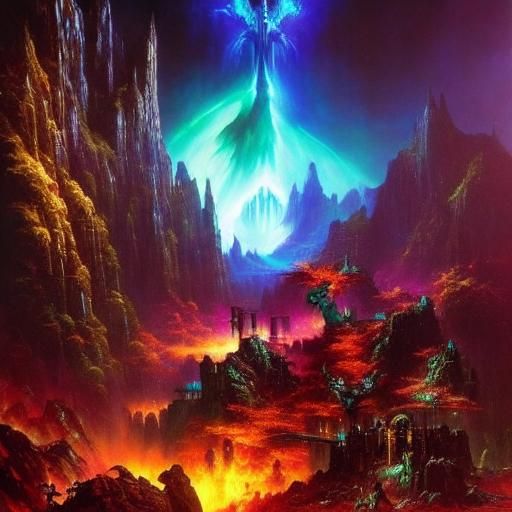 D&D Party Assembled in Guild Hall: 1980s Comix Style