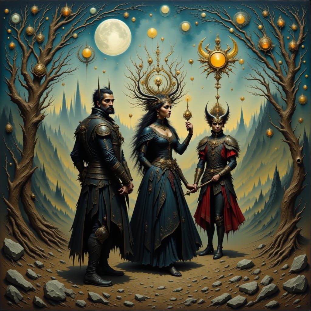 Abstract Digital Art with Vibrant Green and Blue Tones