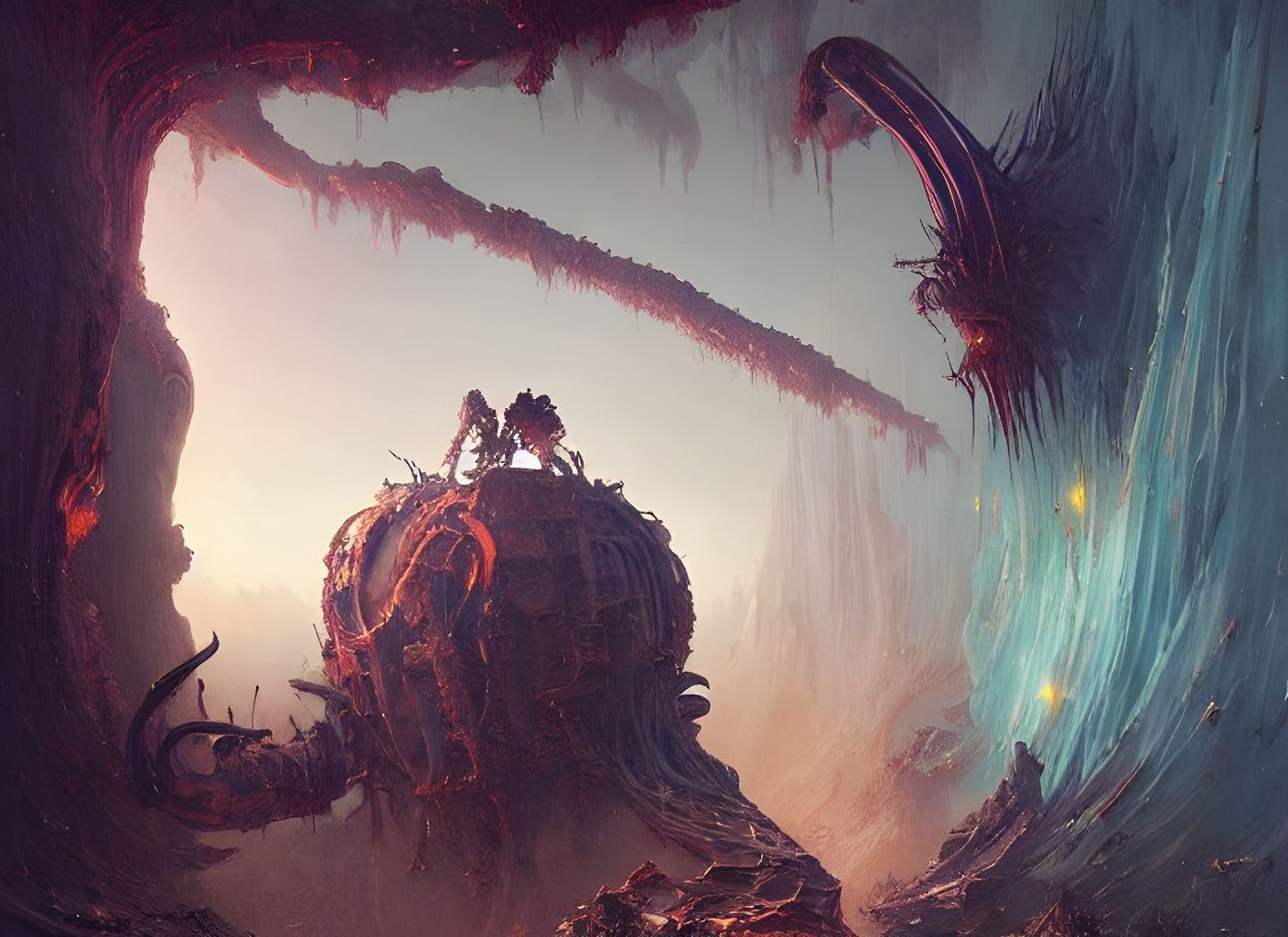 Colorful Licorice Candy Shop on Alien Planet