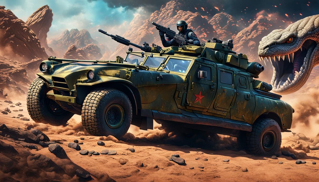 hyper realistic perfect smooth GI Joe Battling Cobra