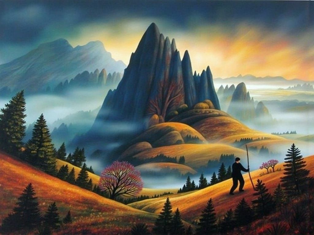 Surreal Autumn Dawn Unfolds in Scottish Highlands