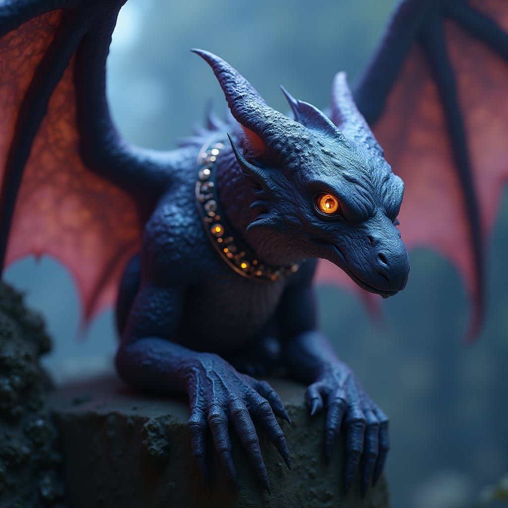 Gothic Gargoyle in Hyper-Detailed Dark Fantasy Style