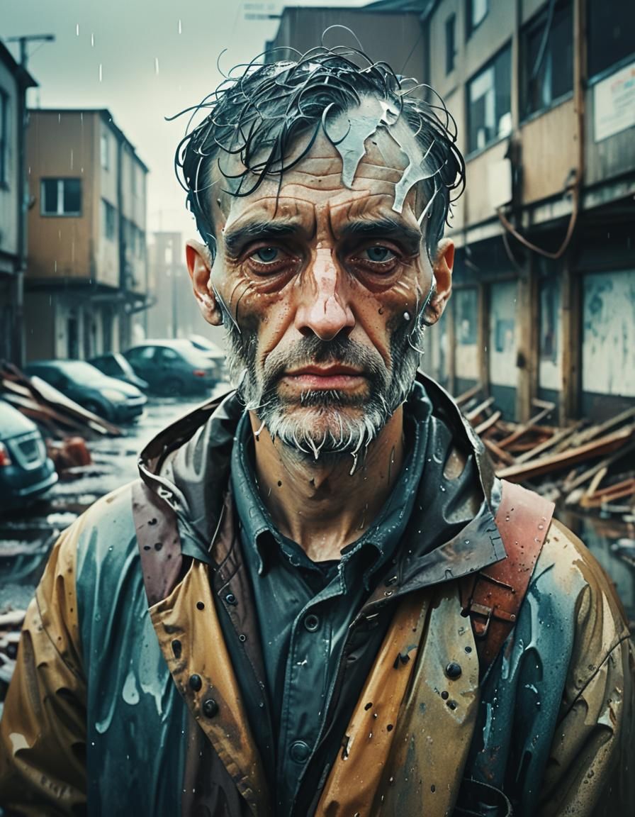 Wasteland Ferryman: Dark Academia Portrait in Olschinsky Sty...