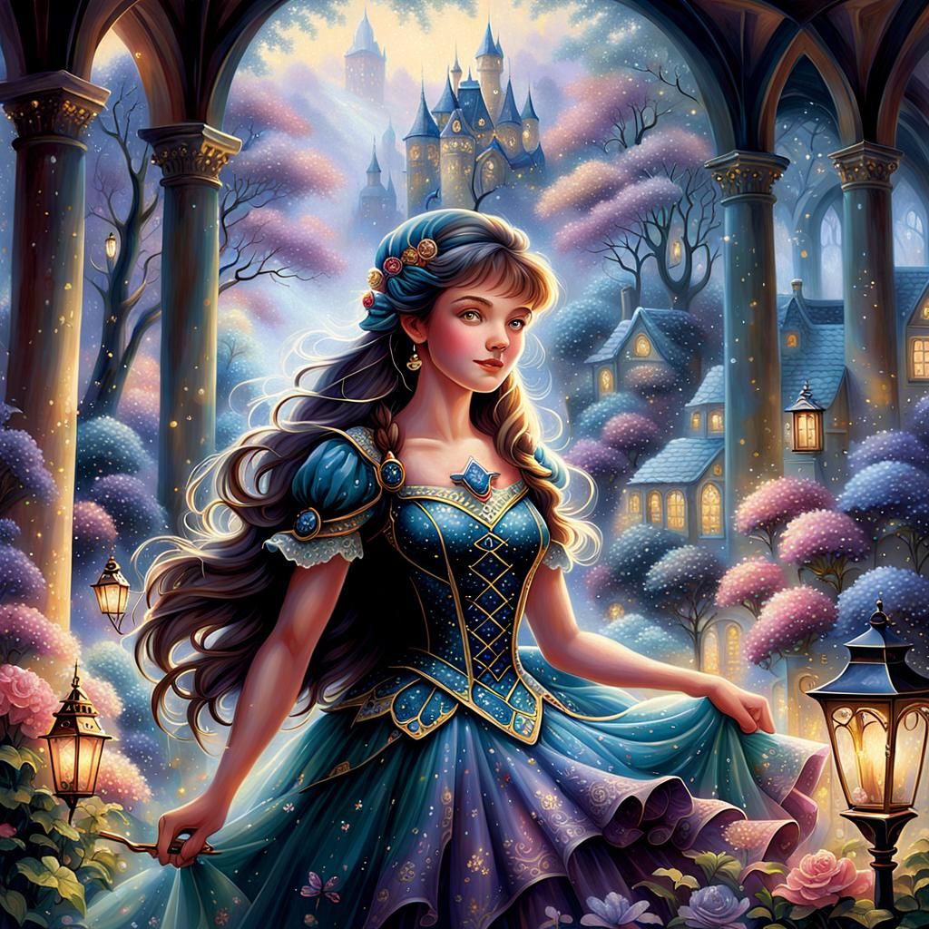 Ethereal Fantasy Landscape with Sparkling Details