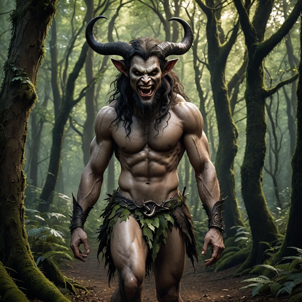 Sinister Satyr in an Enchanted Forest