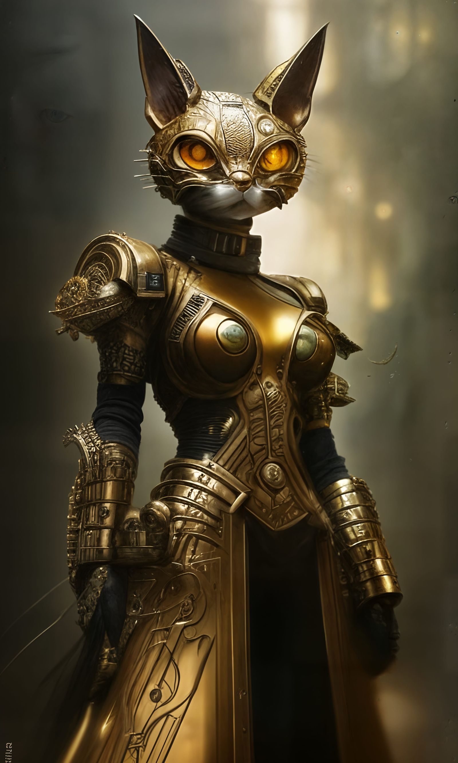 Armored Steampunk Cat: A Fantasycore Masterpiece