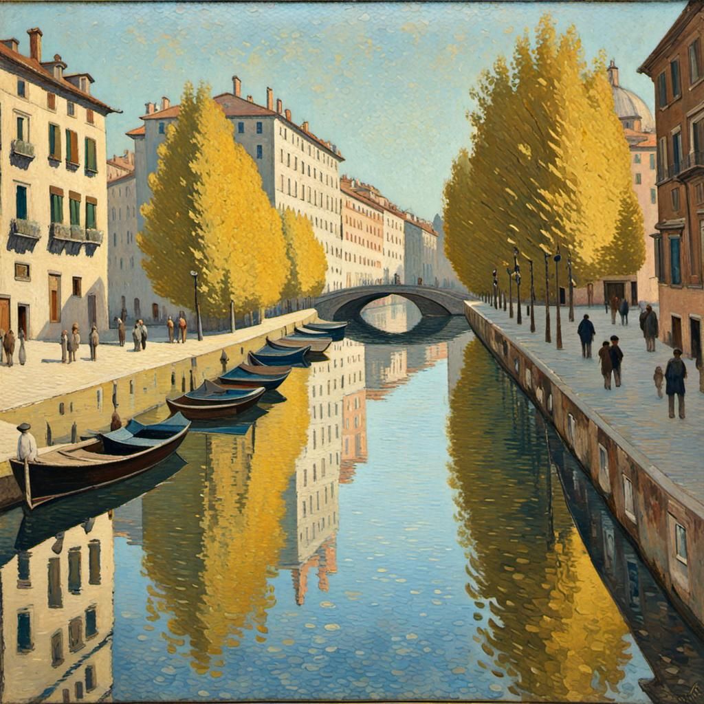 Reflections in an Italian canal