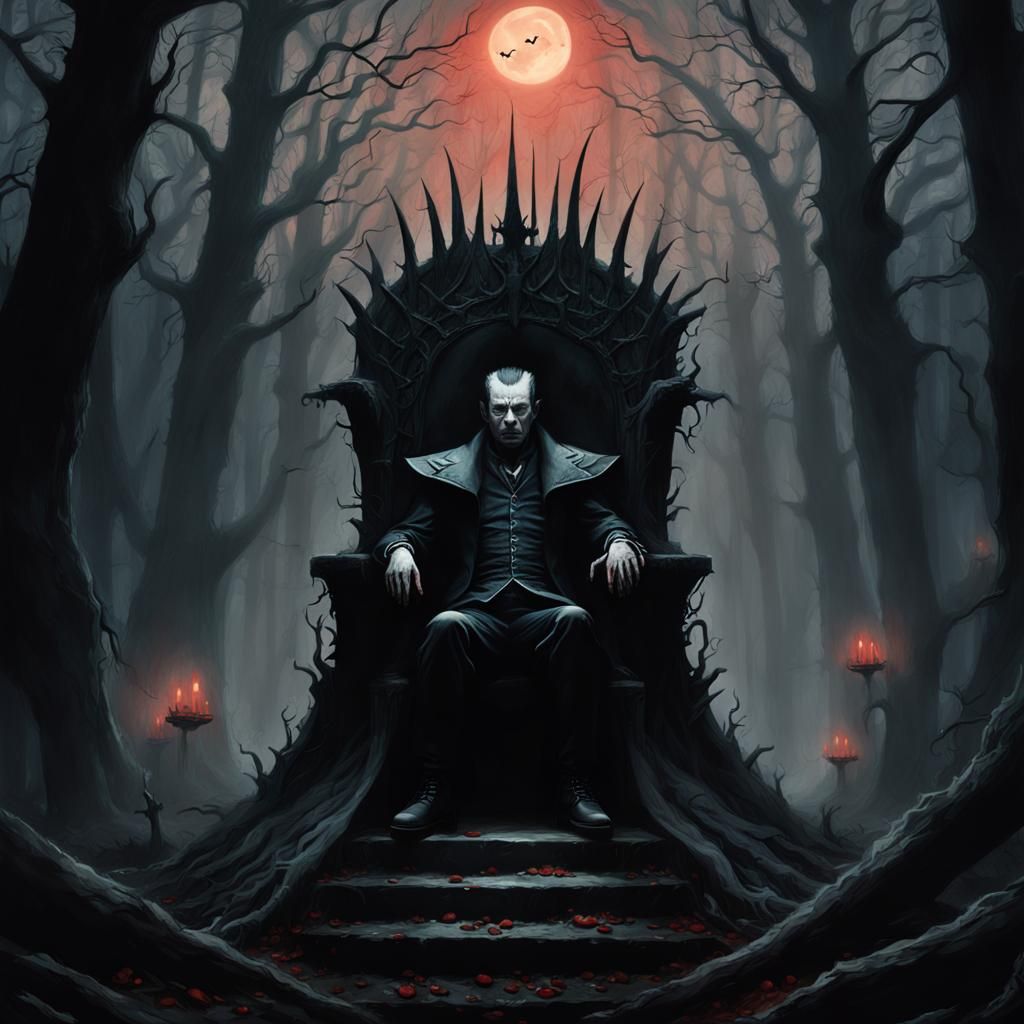 Vampire Enthroned: Dark Fantasy Gothic Art