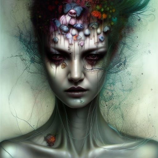 Anthrofractaltrypophobia: Confrontation in Mixed Media Style