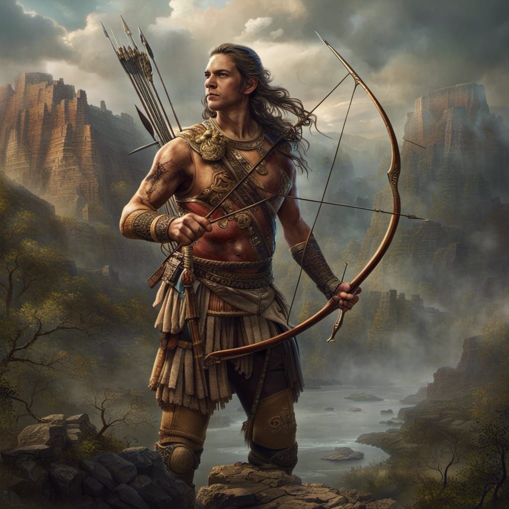 Ancient Era American Bowman Fantasy Concept Art