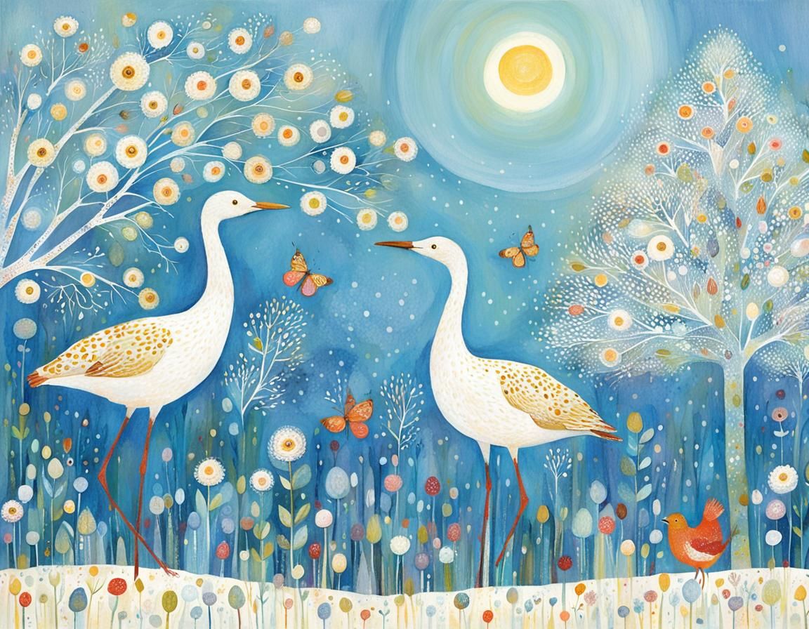 Impressionist-Inspired Scene of Women at Work