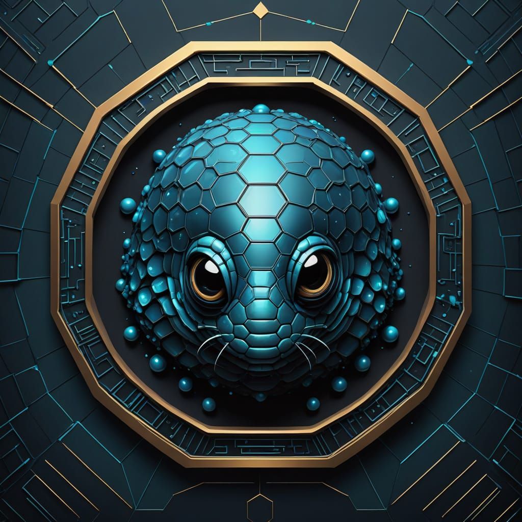 Vibrant Bauhaus Slug in Triadic Colors