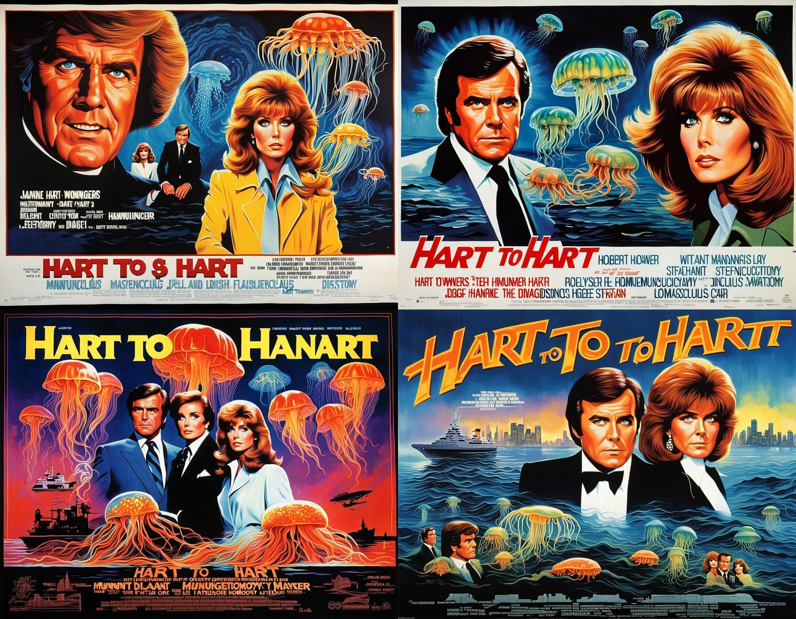 1980s Movie Poster with Robert Wagner and Stefanie Powers