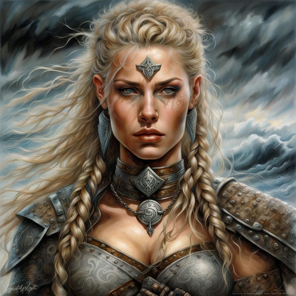 Portrait of a Viking female warrior