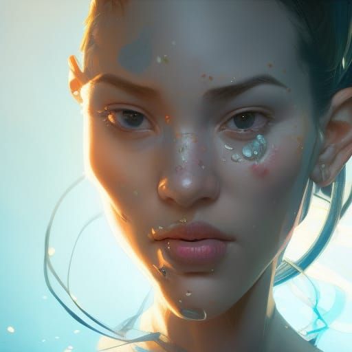 Silly face head and shoulders portrait, 8k resolution concept art portrait by Greg Rutkowski, Artgerm, WLOP, Alphonse Mu...