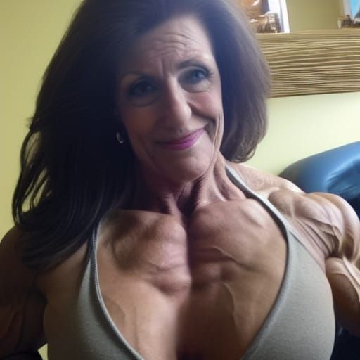 Muscular Grandma Bodybuilder with Impressive Physique