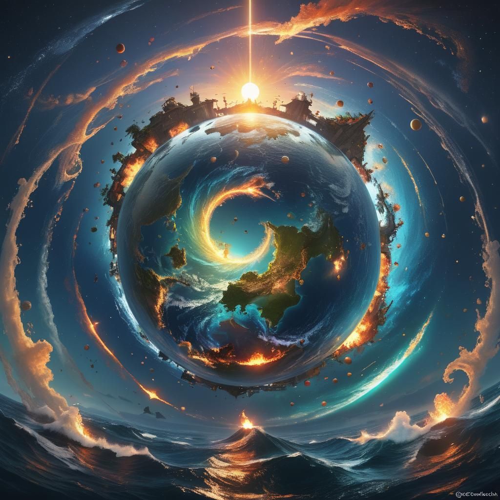 Dynamic Sunrise Circle: Detailed Concept Art