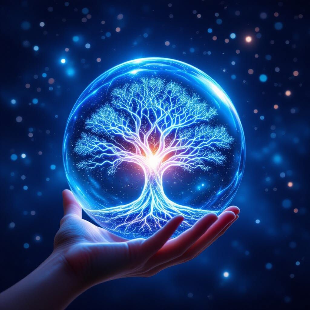 Magic Bioluminescent Tree Controlled by Cosmic Ball