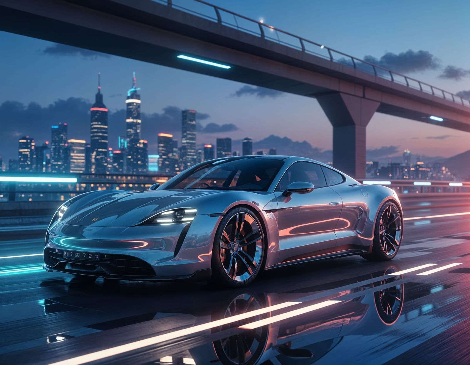 Futuristic Hovering Sports Car in Unreal Engine 5 Style