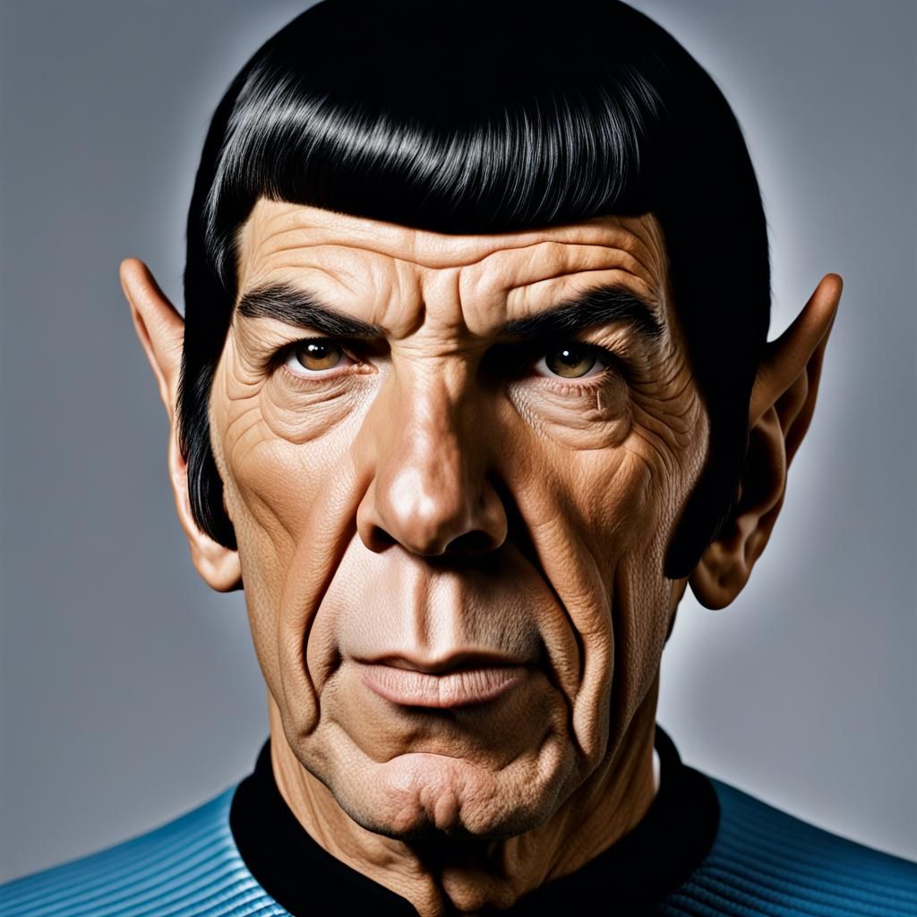 Hyperrealistic Portrait of Spock from Star Trek
