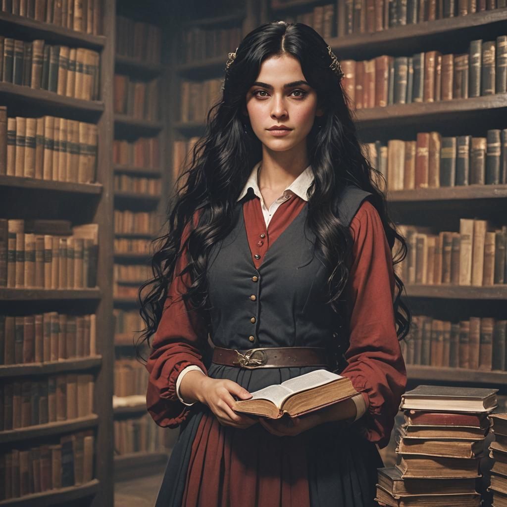 Portrait of Historian Jetta Cloudfang in Cinematic Style