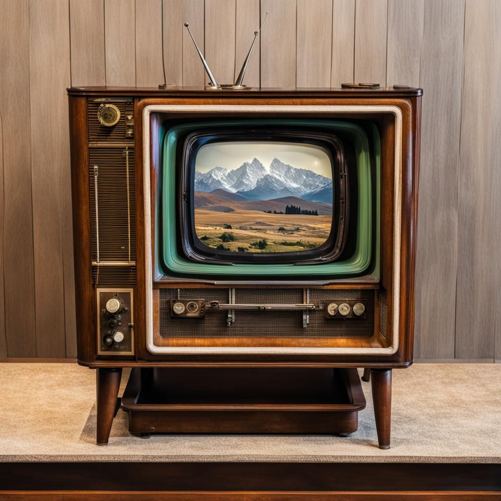 Vintage Tube Television Set