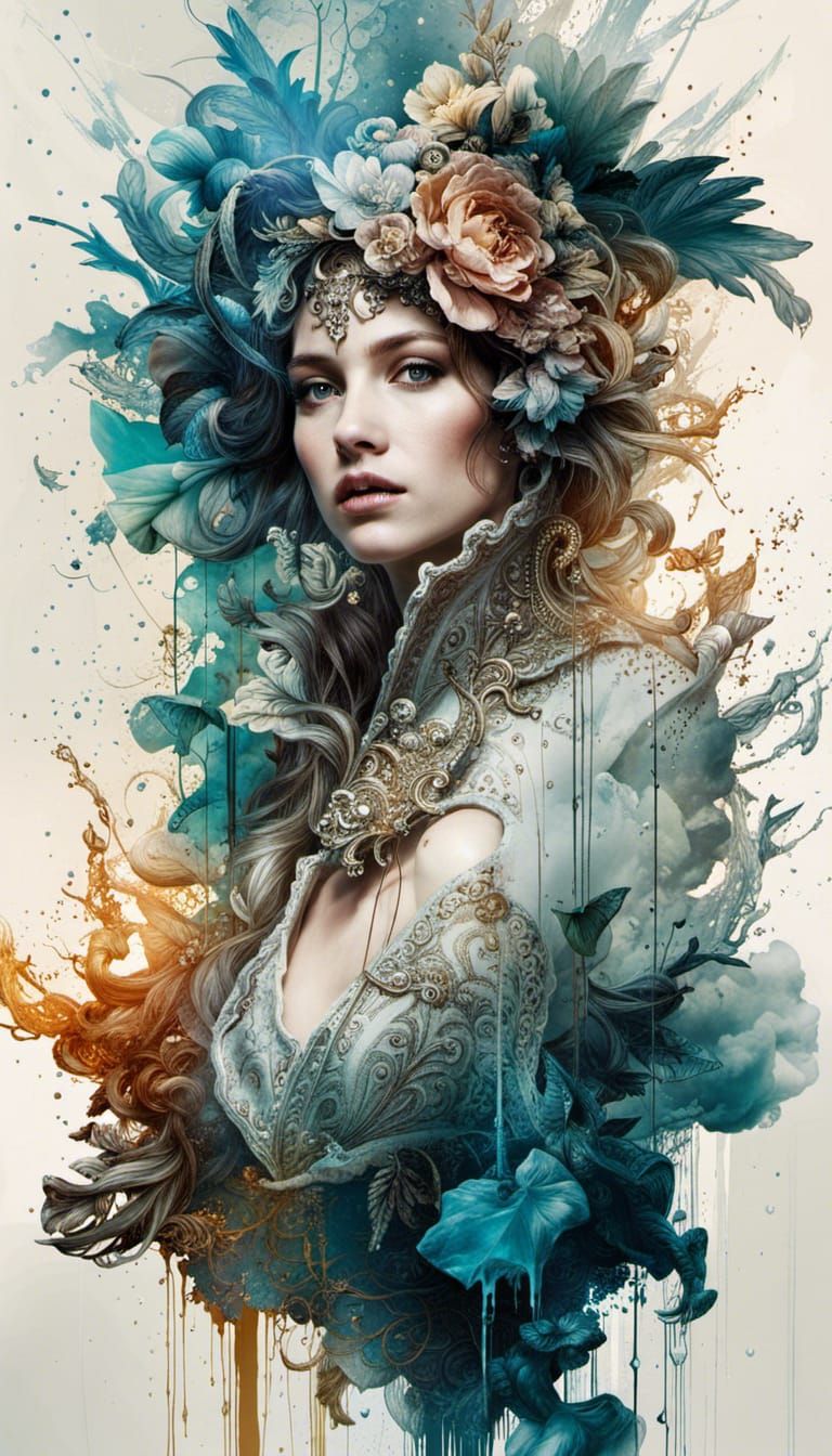 Cloud and Stardust Merchant of Venice: Inkblot Art