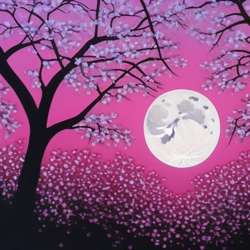 Cherry blossom moon