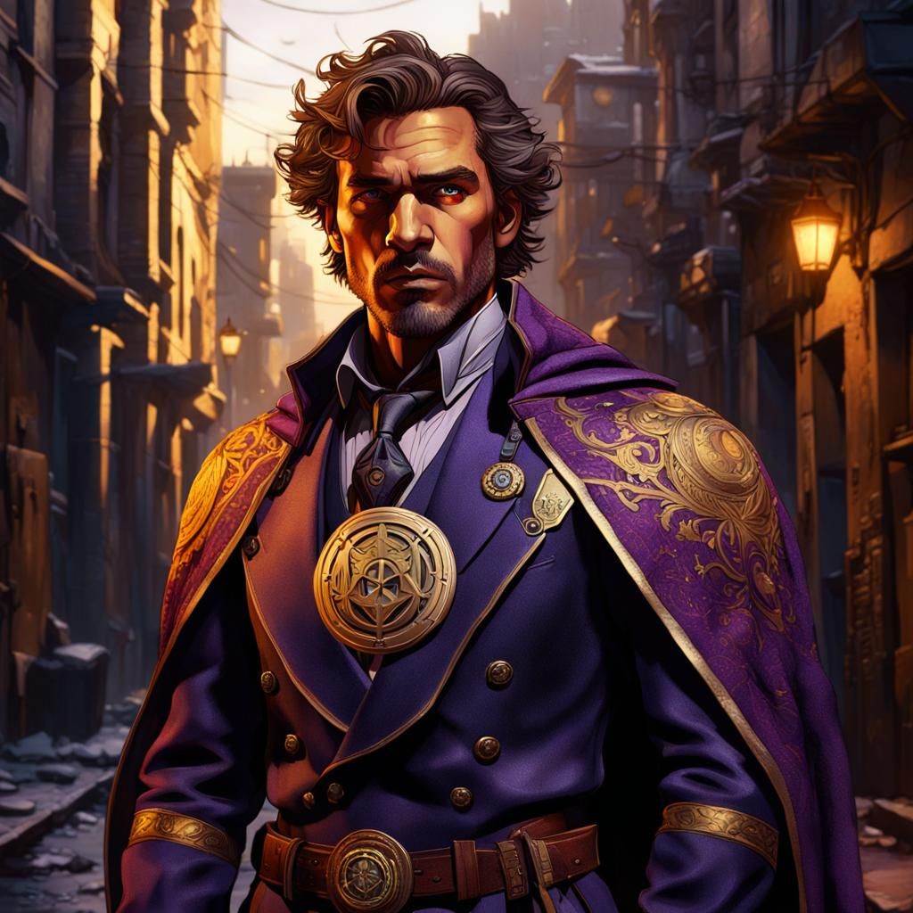 Modern Hero in Dimly Lit Alleyway