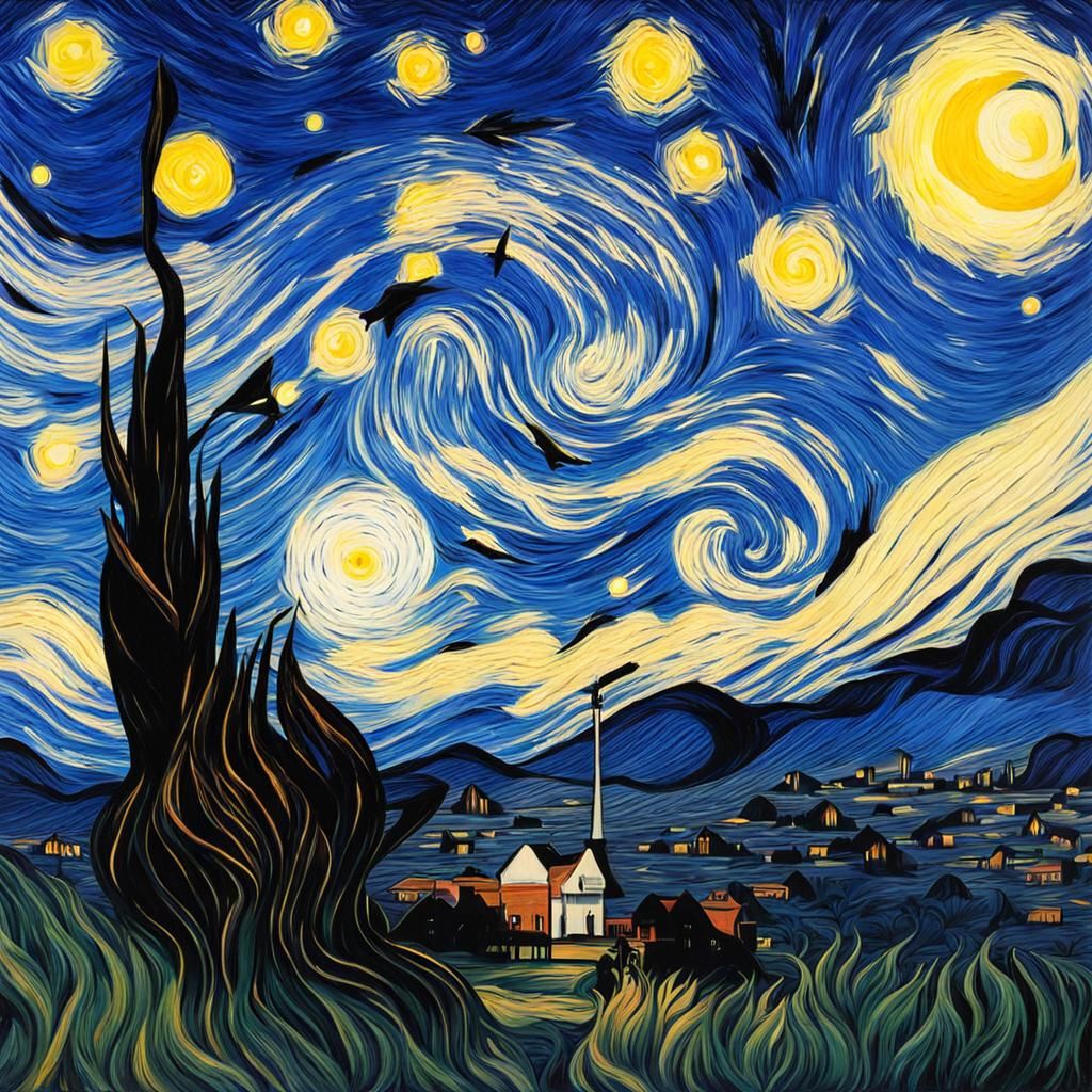AI Starry Night: A Celestial Dreamscape