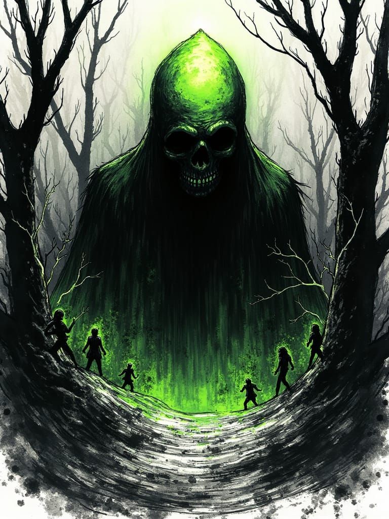 Macabre Dreamscapes in Traditional Ink Art