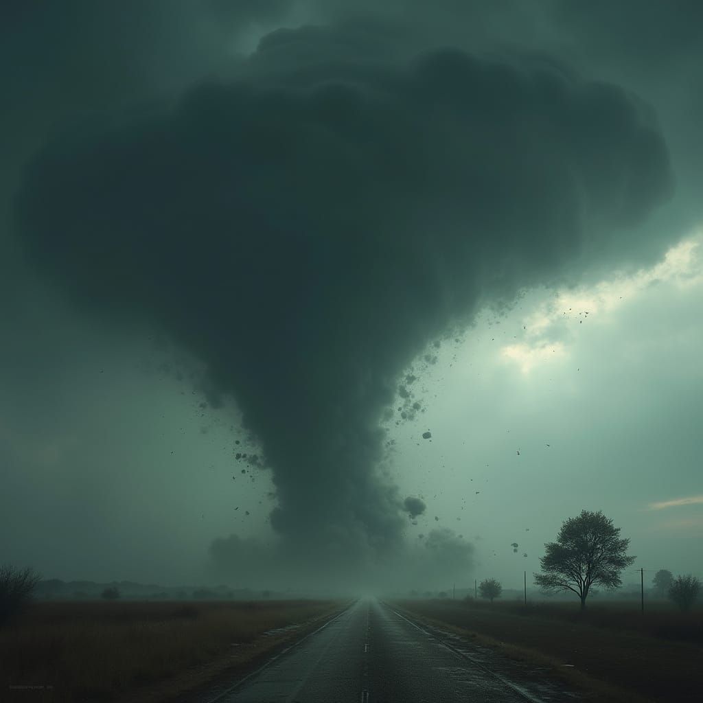 Apocalyptic F5 Tornado Inspired by Stalenhag