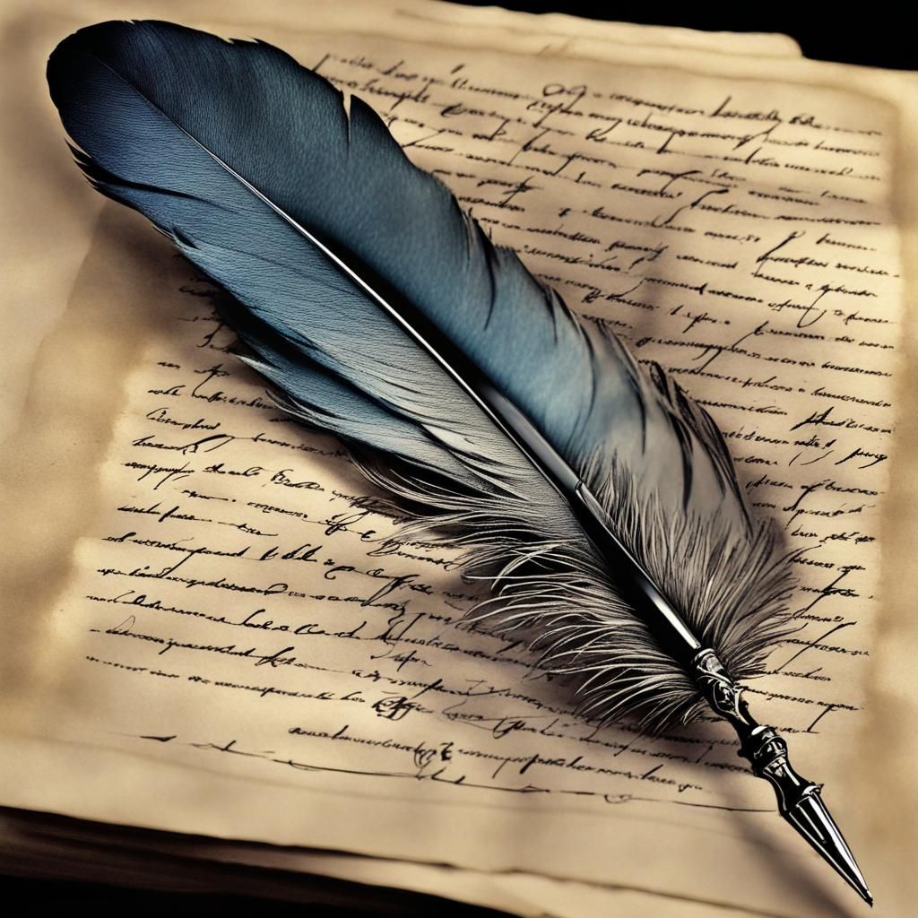 Poetic Still Life with Feather and Ink