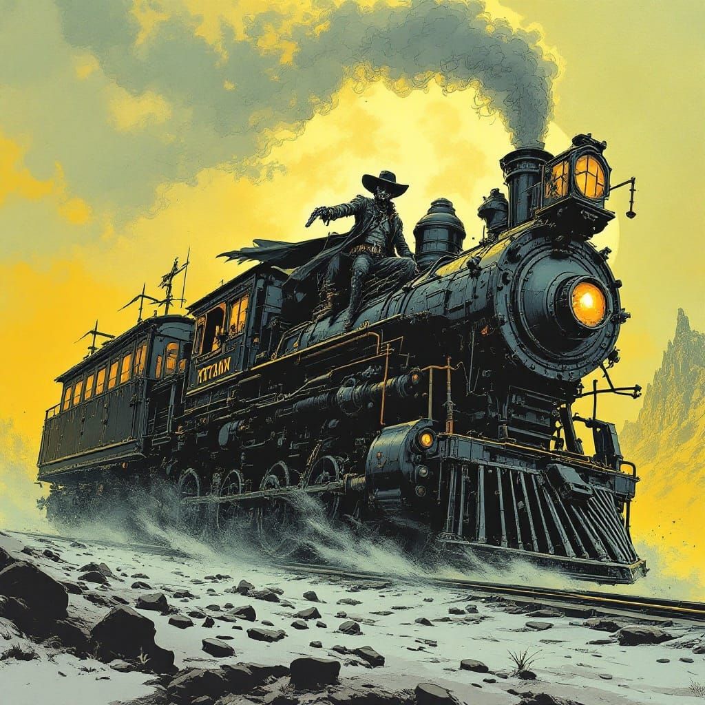 Gunslinger Outlaw Rides Steam-Powered Ghost Train in Gothic ...