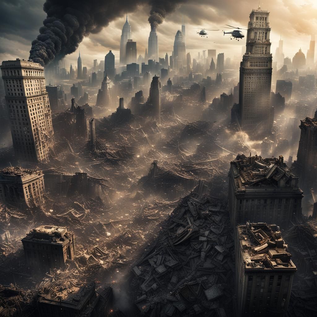 Global Devastation: Iconic Cities in Ruins