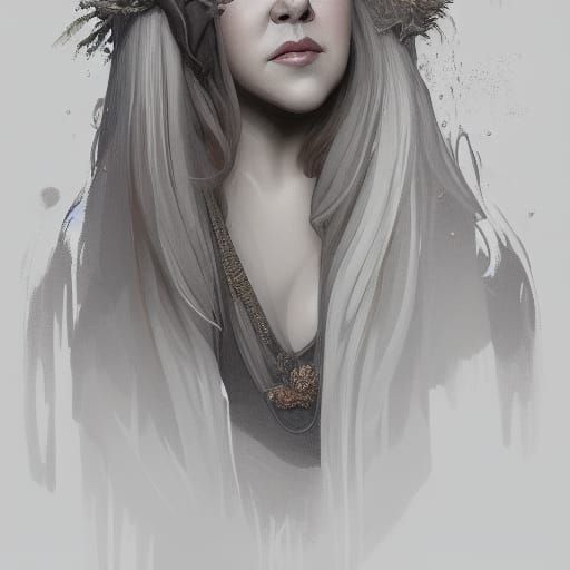 Stevie Nicks Portrait in Digital Art Style