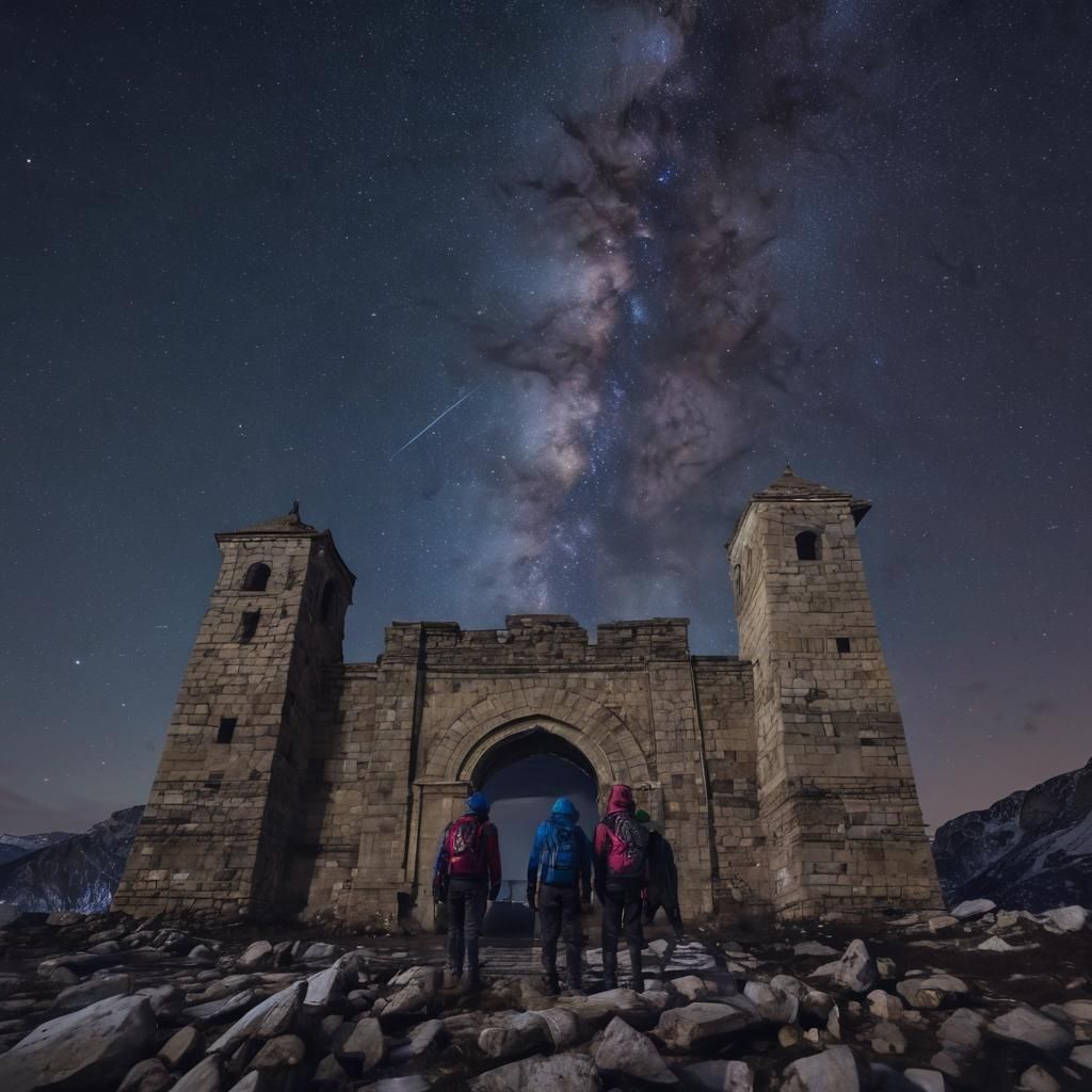 Hajduk Gate Under Milky Way in Starry Night