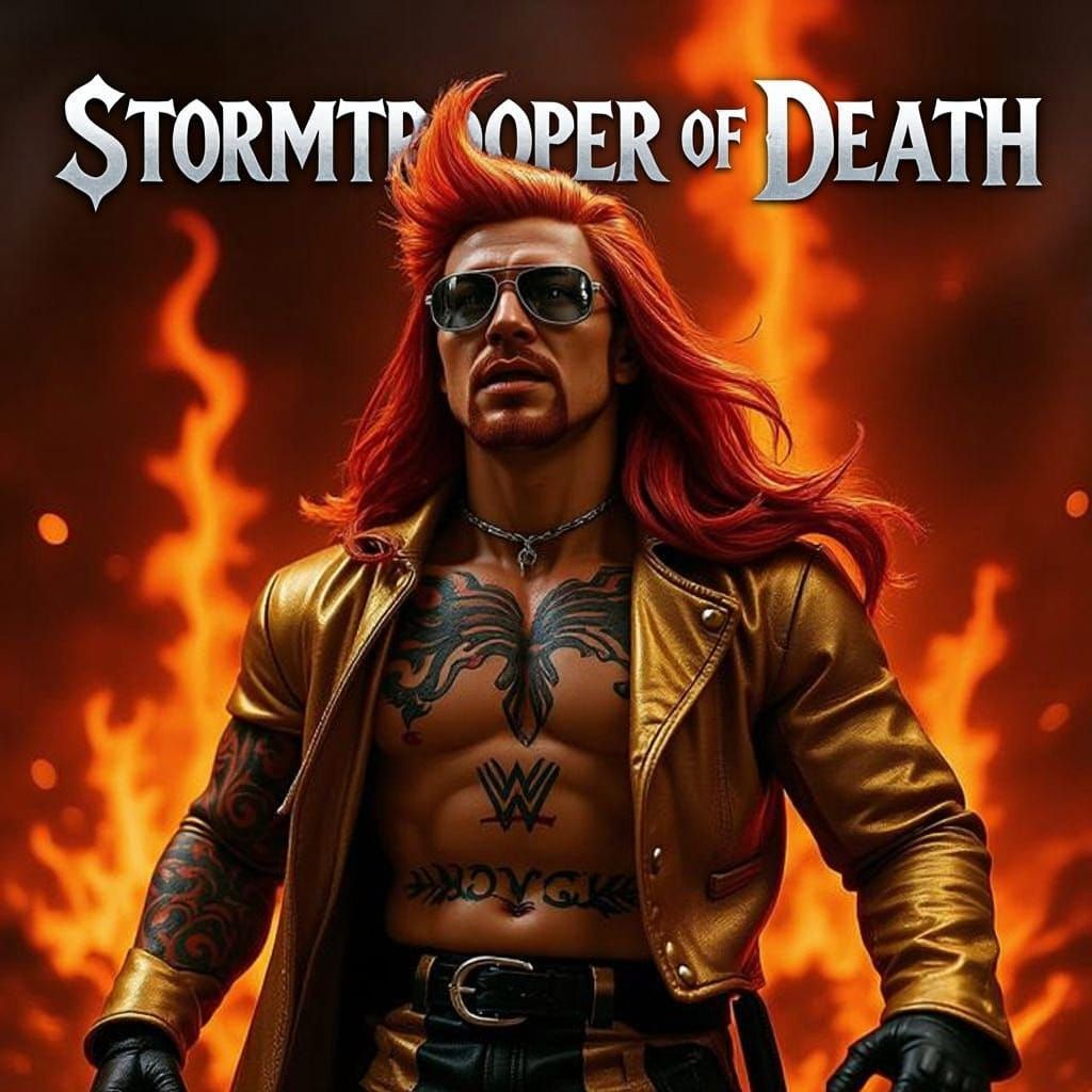 Smoky Steel "StormTrooper of Death" Gothic Lettering