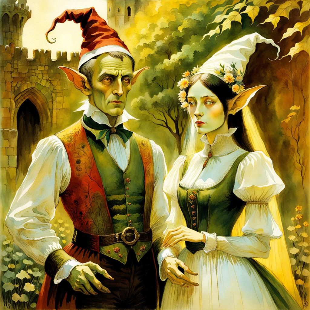 Goth elf wedding