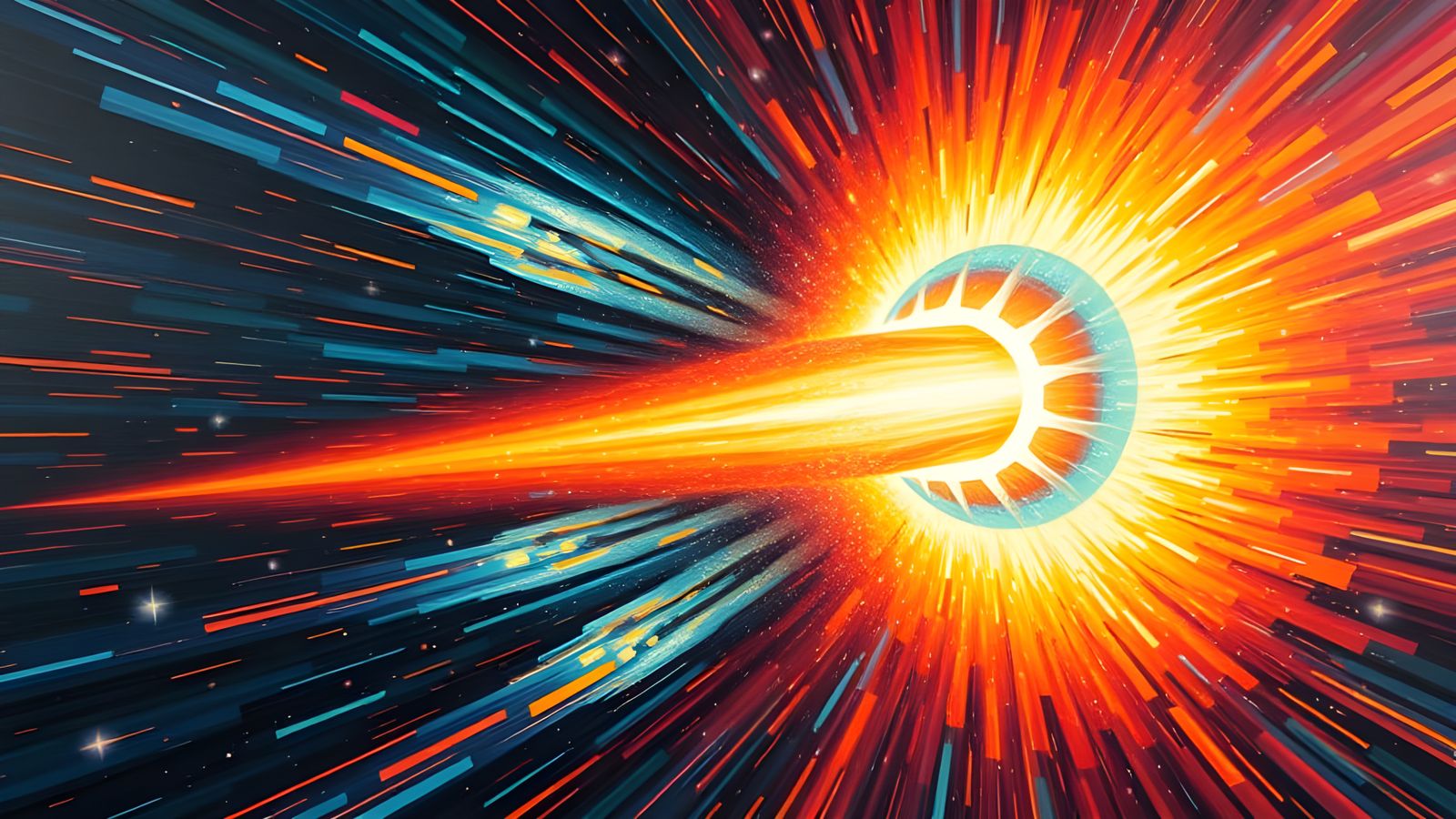 Surreal Cosmic Vortex in Vibrant Oil Painting