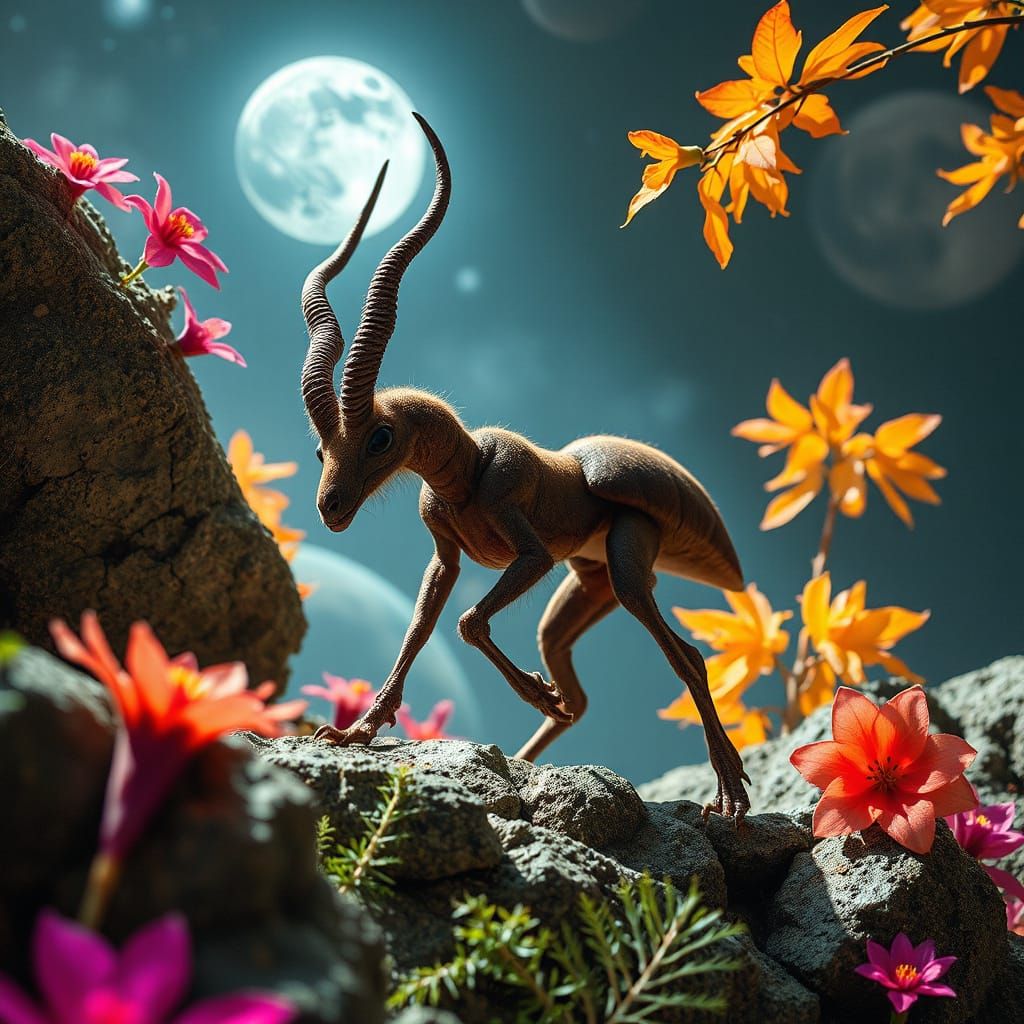 Alien Exoplanet Hybrid Species Evolutionary Journey