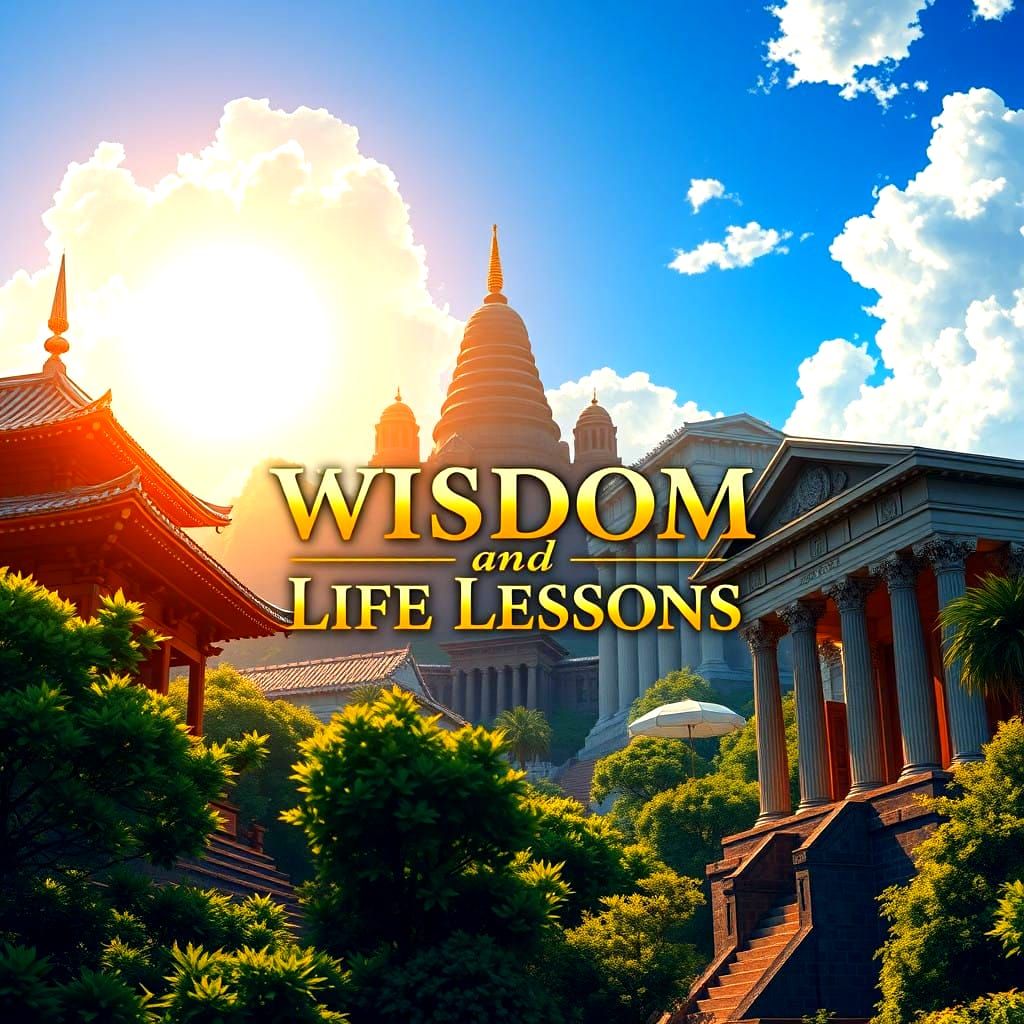 Ancient Temples of Wisdom in Vibrant Cinematic Style